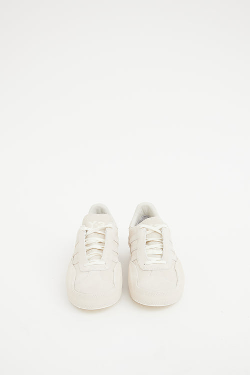 Y-4 Off-White Beige Suede Gazelle Low-Top Sneaker