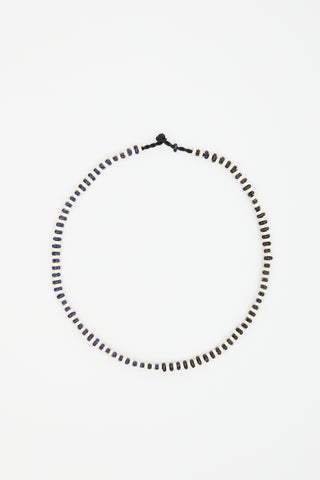 Adina Reyter Enamelled Sterling Silver Midnight Stripes Necklace