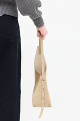 Aesther Ekme Beige Suede Demi Lune Bag