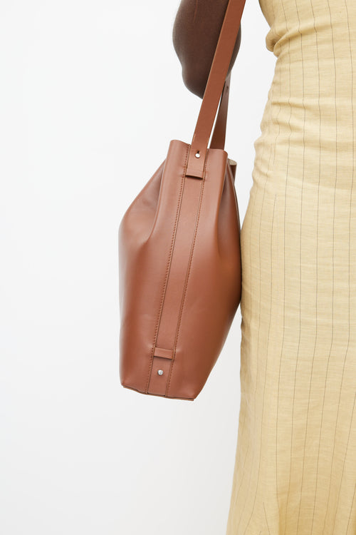 Aesther Ekme Brown Drawstring Tote Bag