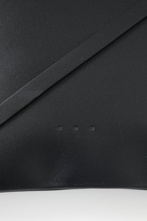 Aesther Ekme Black Leather Zip Pouch