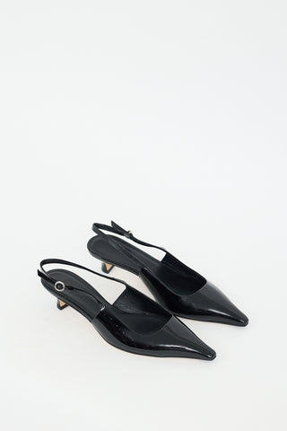 Aeydē Black Patent Catrina Slingback Pump