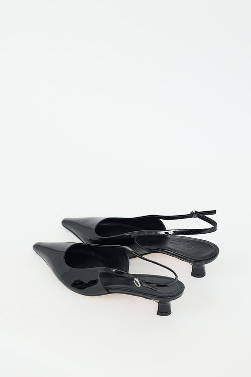 Aeydē Black Patent Catrina Slingback Pump