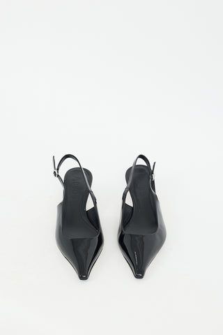 Aeydē Black Patent Catrina Slingback Pump