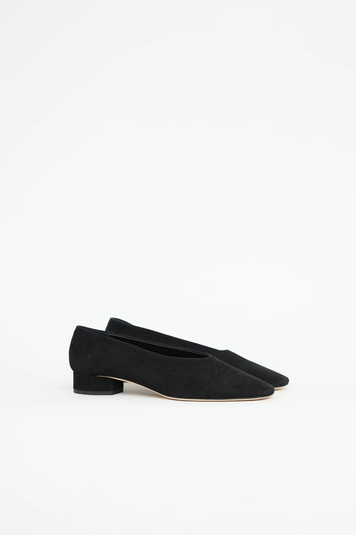Aeydē Suede Block Heel Flat