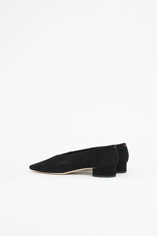 Aeydē Suede Block Heel Flat