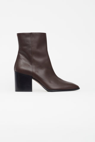 Aeydē Brown Leather Ankle Boot