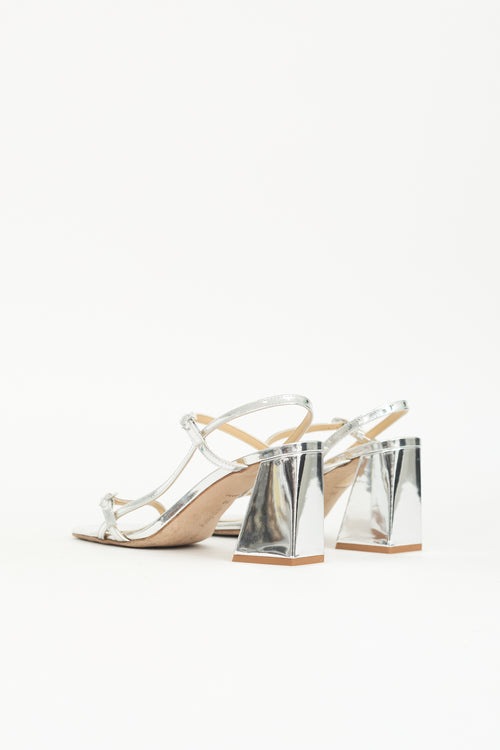 Aeydē Metallic Leather Greta Sandal