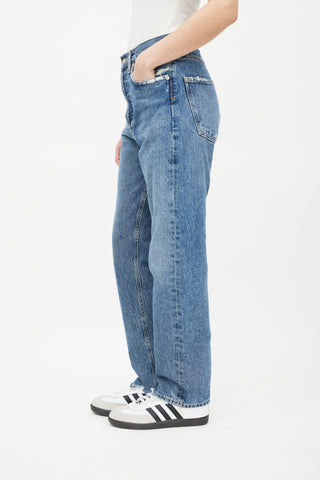 Agolde Medium Wash 90s Distressed Jeans