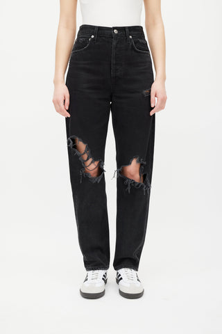 Agolde Black 90s Distressed Jeans