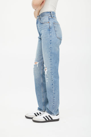 Agolde Light Wash 90s Pinch Distressed Jeans