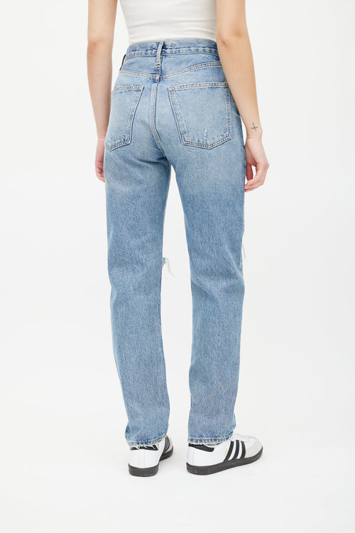 Agolde Light Wash 90s Pinch Distressed Jeans