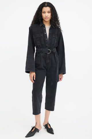 Agolde Denim Tatum Belted Jumpsuit