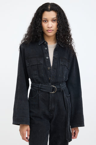 Agolde Denim Tatum Belted Jumpsuit