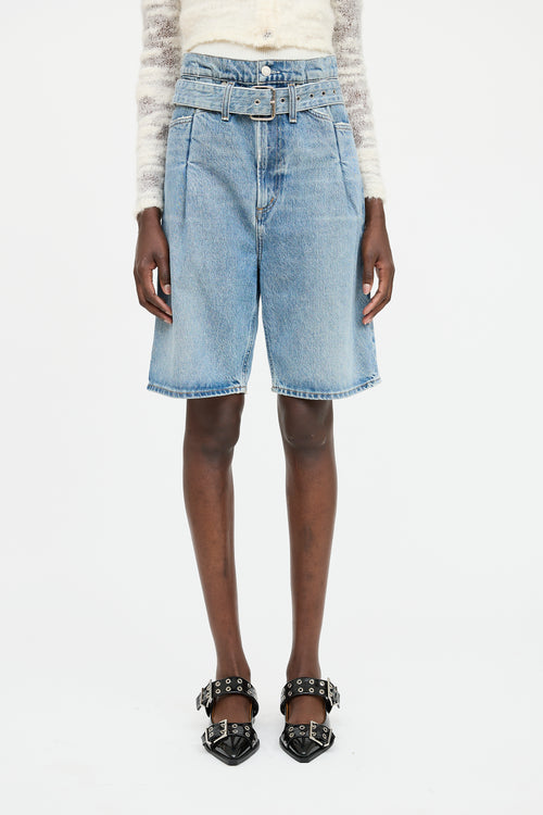 Agolde Denim Reworked Belted Short
