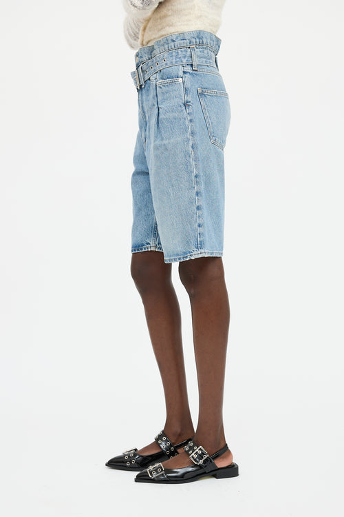 Agolde Denim Reworked Belted Short