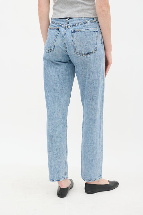 Agolde Light Wash Pleated Jeans