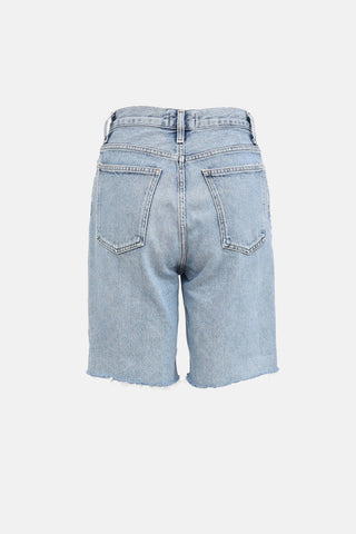 Agolde Frayed Pinch Denim Shorts