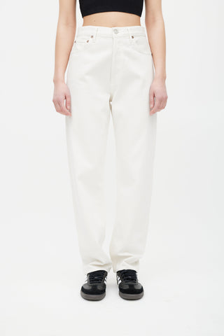 Agolde White 90s Pinch Jeans