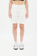 Agolde White Denim Rumi Shorts