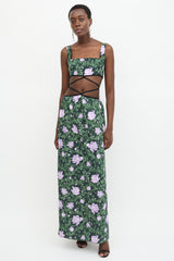 Agua by Agua Bendita Floral Cut Out Dress