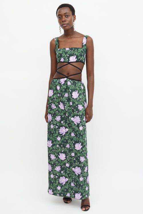 Agua by Agua Bendita Floral Cut Out Dress