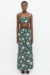 Agua by Agua Bendita Floral Cut Out Dress