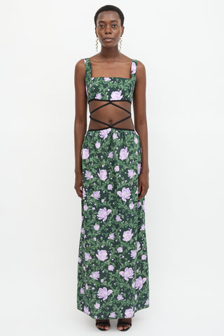 Agua by Agua Bendita Floral Cut Out Dress
