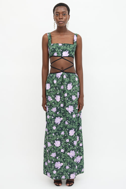 Agua by Agua Bendita Floral Cut Out Dress