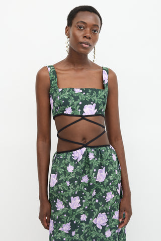 Agua by Agua Bendita Floral Cut Out Dress
