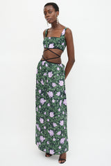 Agua by Agua Bendita Floral Cut Out Dress