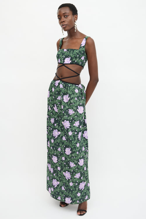 Agua by Agua Bendita Floral Cut Out Dress