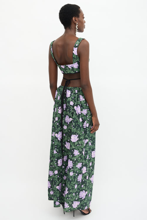 Agua by Agua Bendita Floral Cut Out Dress