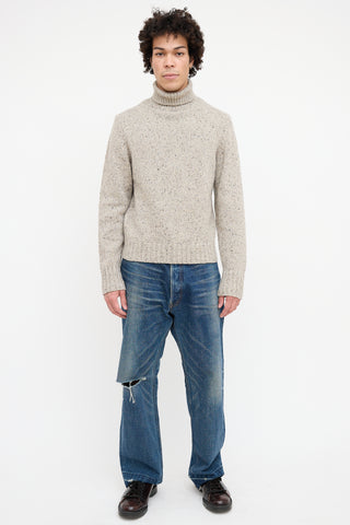 Aimé Leon Dore Grey Knit Turtleneck Sweater