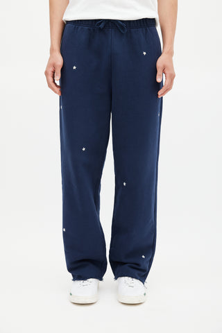 Aimé Leon Dore Navy & White Floral Sweatpants