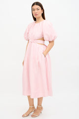 Aje Linen Mimosa Cutout Dress