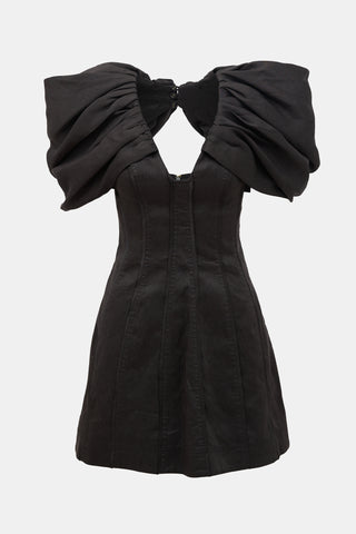 Aje. Linen Admiral Butterfly Mini Dress