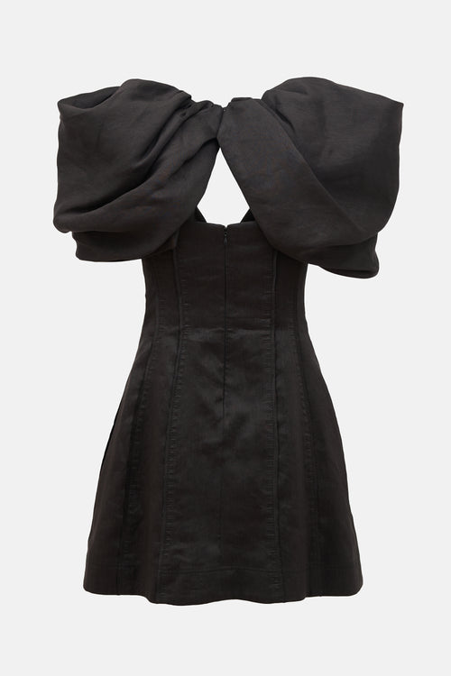 Aje. Linen Admiral Butterfly Mini Dress