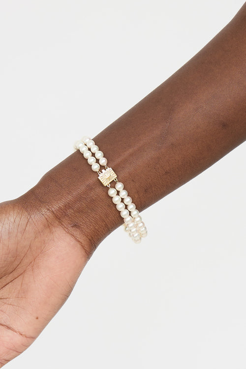 Fine Jewelry 14K Akoya Pearl Strand Bracelet
