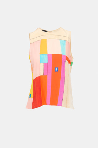 Akris Silk Colour Block Top