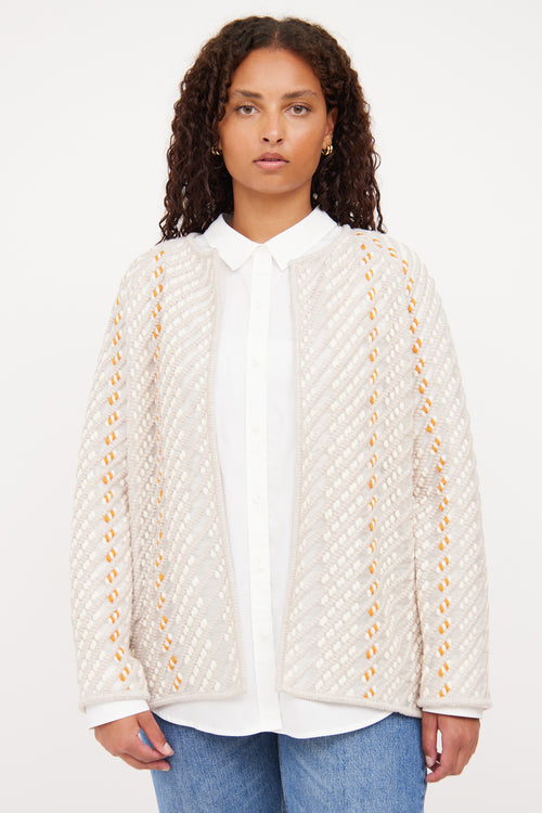 Akris Beige & Multi Wool & Silk Jacket