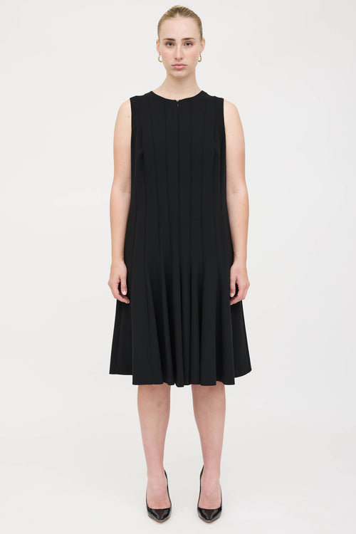 Akris Wool Pleated Zip Dress