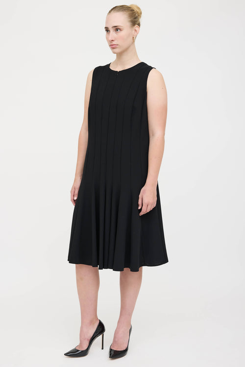 Akris Wool Pleated Zip Dress