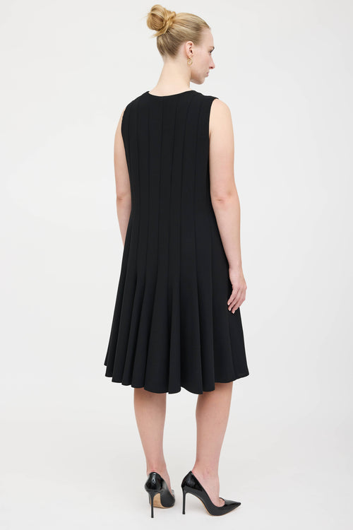 Akris Wool Pleated Zip Dress
