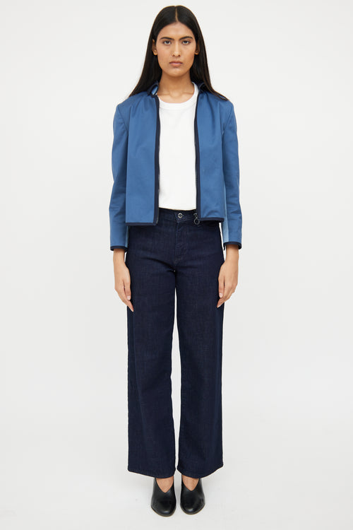 Akris Navy Paneled Jacket