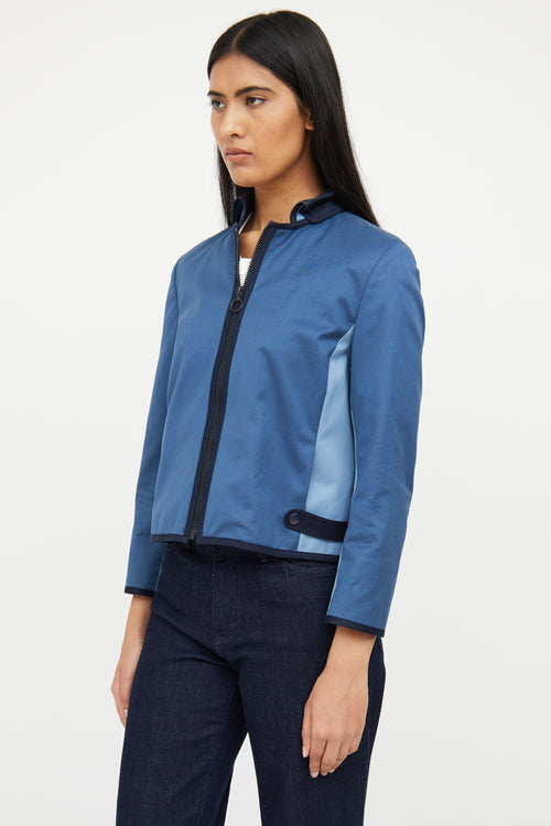 Akris Navy Paneled Jacket