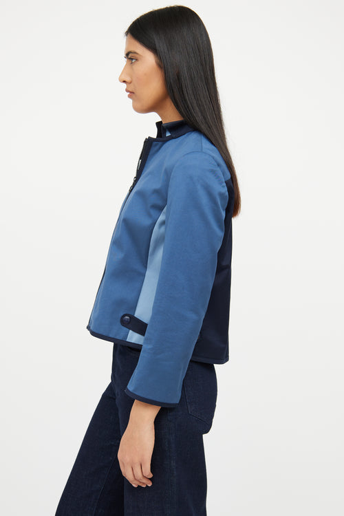 Akris Navy Paneled Jacket