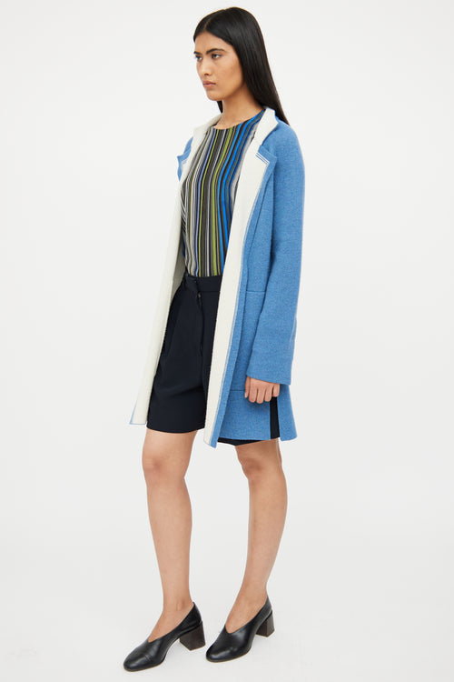 Akris Blue Knit Cashmere Cardigan