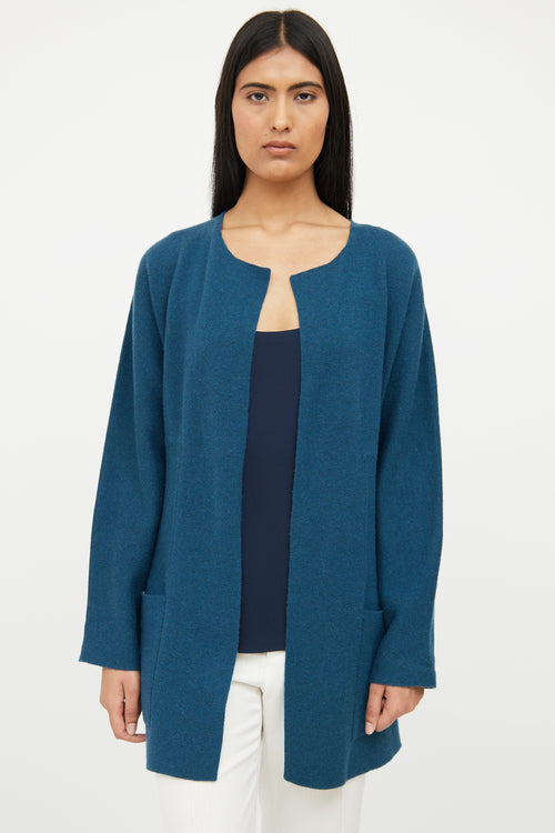 Akris Navy Knit Cashmere Cardigan