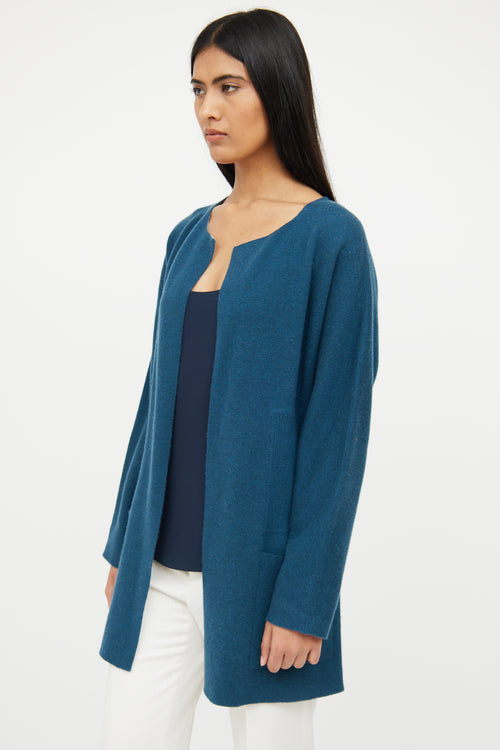 Akris Navy Knit Cashmere Cardigan